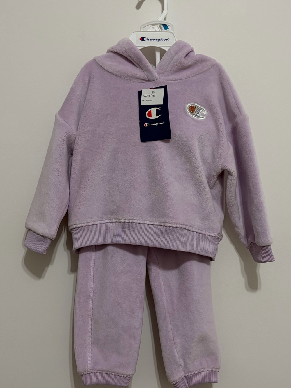 Champion Girls Lilac Fleece Hoodie & Jogger 2 Piece Set